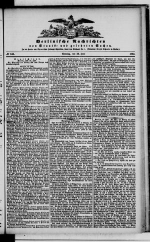 Berlinische Nachrichten von Staats- und gelehrten Sachen vom 19.06.1864