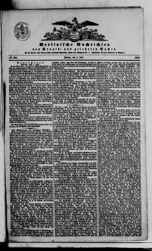 Berlinische Nachrichten von Staats- und gelehrten Sachen vom 01.07.1864