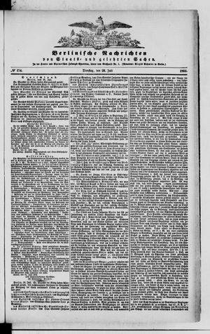 Berlinische Nachrichten von Staats- und gelehrten Sachen on Jul 26, 1864