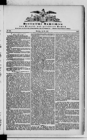 Berlinische Nachrichten von Staats- und gelehrten Sachen vom 31.07.1864