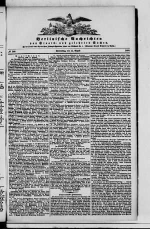 Berlinische Nachrichten von Staats- und gelehrten Sachen on Aug 11, 1864