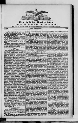 Berlinische Nachrichten von Staats- und gelehrten Sachen vom 23.08.1864