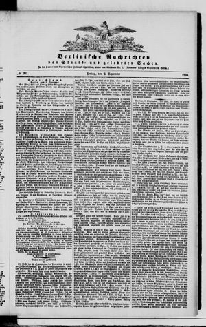 Berlinische Nachrichten von Staats- und gelehrten Sachen vom 02.09.1864