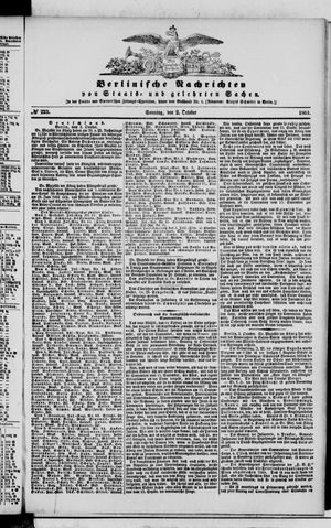 Berlinische Nachrichten von Staats- und gelehrten Sachen vom 02.10.1864
