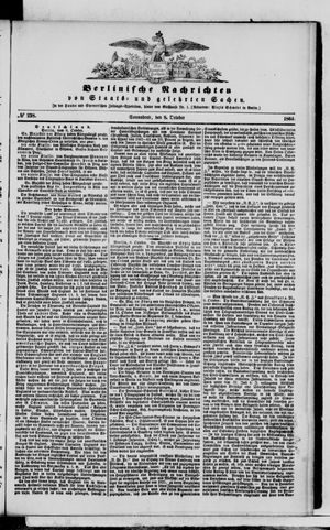 Berlinische Nachrichten von Staats- und gelehrten Sachen vom 08.10.1864
