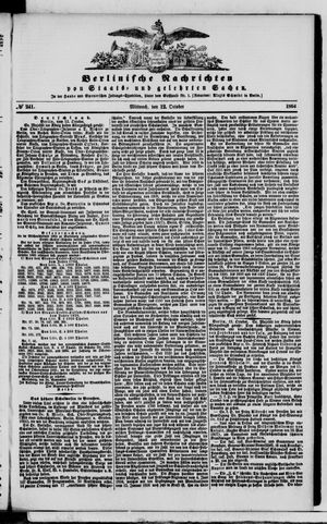 Berlinische Nachrichten von Staats- und gelehrten Sachen vom 12.10.1864