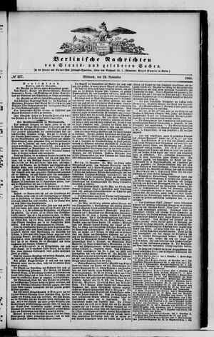 Berlinische Nachrichten von Staats- und gelehrten Sachen vom 23.11.1864