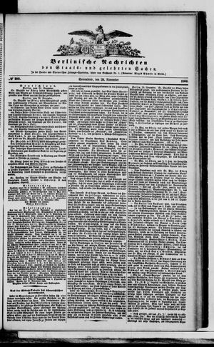 Berlinische Nachrichten von Staats- und gelehrten Sachen vom 26.11.1864