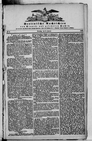 Berlinische Nachrichten von Staats- und gelehrten Sachen vom 03.01.1865