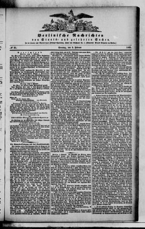Berlinische Nachrichten von Staats- und gelehrten Sachen vom 05.02.1865
