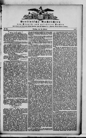 Berlinische Nachrichten von Staats- und gelehrten Sachen vom 14.02.1865