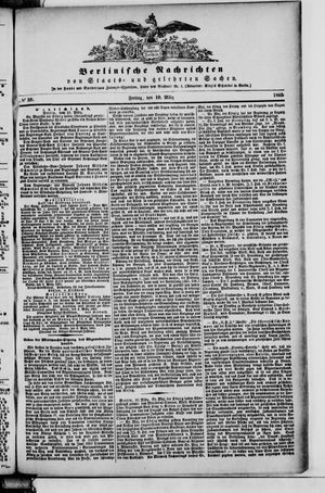 Berlinische Nachrichten von Staats- und gelehrten Sachen vom 10.03.1865