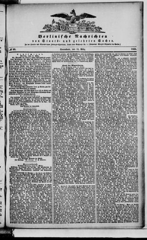 Berlinische Nachrichten von Staats- und gelehrten Sachen vom 11.03.1865