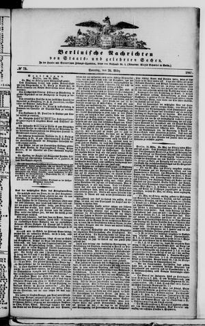 Berlinische Nachrichten von Staats- und gelehrten Sachen vom 26.03.1865