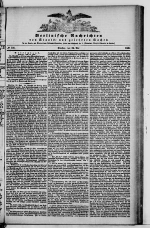 Berlinische Nachrichten von Staats- und gelehrten Sachen vom 23.05.1865