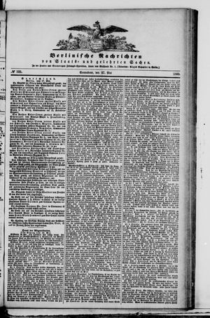 Berlinische Nachrichten von Staats- und gelehrten Sachen on May 27, 1865