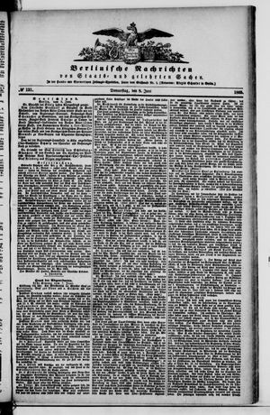 Berlinische Nachrichten von Staats- und gelehrten Sachen vom 08.06.1865