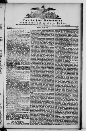 Berlinische Nachrichten von Staats- und gelehrten Sachen vom 09.06.1865