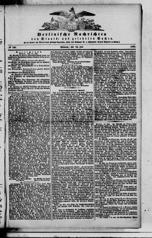 Berlinische Nachrichten von Staats- und gelehrten Sachen vom 12.07.1865