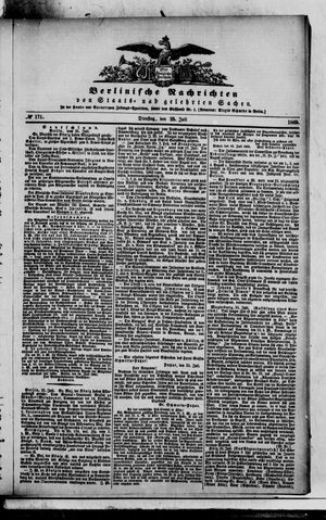 Berlinische Nachrichten von Staats- und gelehrten Sachen vom 25.07.1865