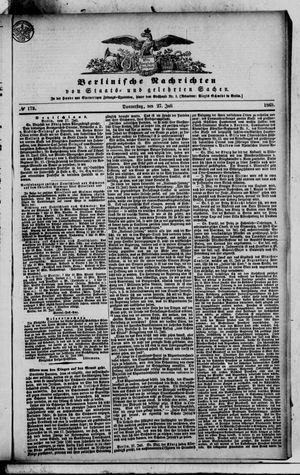 Berlinische Nachrichten von Staats- und gelehrten Sachen vom 27.07.1865