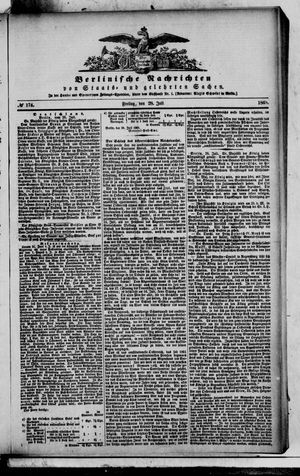 Berlinische Nachrichten von Staats- und gelehrten Sachen vom 28.07.1865