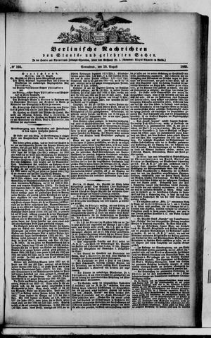 Berlinische Nachrichten von Staats- und gelehrten Sachen vom 19.08.1865