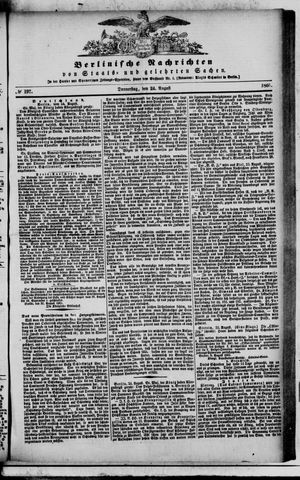 Berlinische Nachrichten von Staats- und gelehrten Sachen vom 24.08.1865