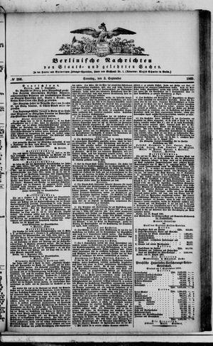 Berlinische Nachrichten von Staats- und gelehrten Sachen vom 03.09.1865