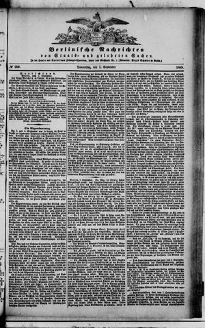 Berlinische Nachrichten von Staats- und gelehrten Sachen vom 07.09.1865