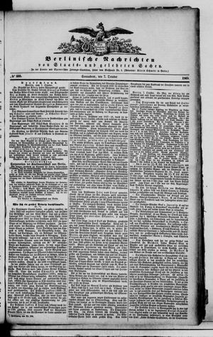 Berlinische Nachrichten von Staats- und gelehrten Sachen vom 07.10.1865