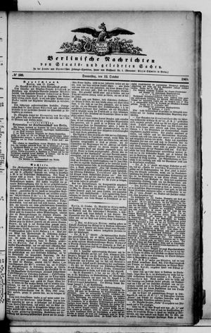 Berlinische Nachrichten von Staats- und gelehrten Sachen vom 12.10.1865
