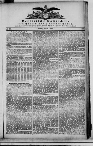 Berlinische Nachrichten von Staats- und gelehrten Sachen vom 22.10.1865