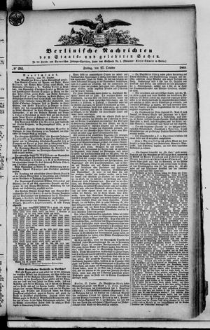 Berlinische Nachrichten von Staats- und gelehrten Sachen vom 27.10.1865