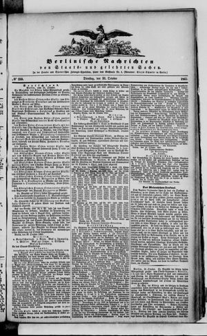 Berlinische Nachrichten von Staats- und gelehrten Sachen vom 31.10.1865