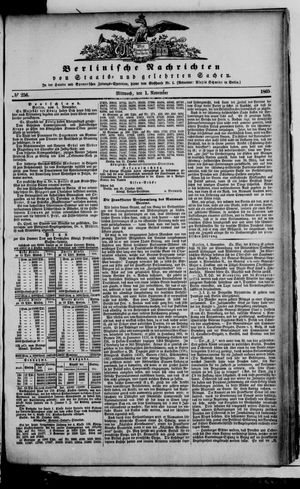 Berlinische Nachrichten von Staats- und gelehrten Sachen on Nov 1, 1865