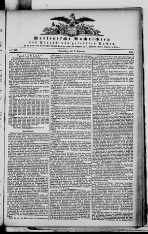 Berlinische Nachrichten von Staats- und gelehrten Sachen vom 02.11.1865