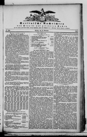 Berlinische Nachrichten von Staats- und gelehrten Sachen vom 03.11.1865