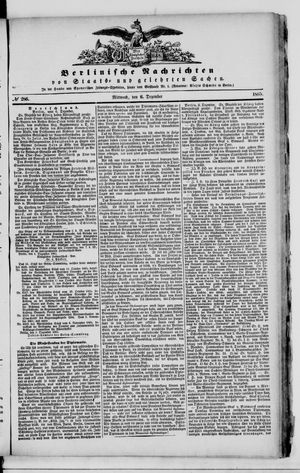 Berlinische Nachrichten von Staats- und gelehrten Sachen vom 06.12.1865