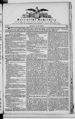 Berlinische Nachrichten von Staats- und gelehrten Sachen vom 23.12.1865