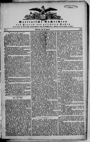 Berlinische Nachrichten von Staats- und gelehrten Sachen on Jan 3, 1866