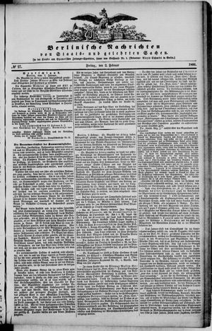 Berlinische Nachrichten von Staats- und gelehrten Sachen on Feb 2, 1866