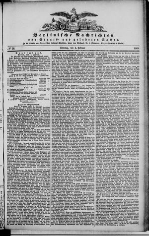 Berlinische Nachrichten von Staats- und gelehrten Sachen on Feb 4, 1866