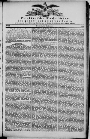 Berlinische Nachrichten von Staats- und gelehrten Sachen vom 10.02.1866