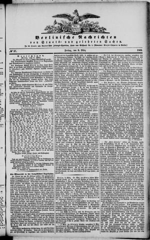 Berlinische Nachrichten von Staats- und gelehrten Sachen on Mar 9, 1866