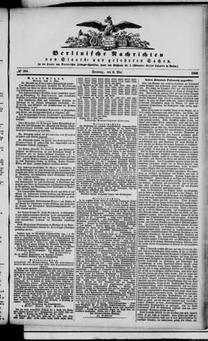 Berlinische Nachrichten von Staats- und gelehrten Sachen on May 6, 1866