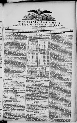 Berlinische Nachrichten von Staats- und gelehrten Sachen vom 10.05.1866