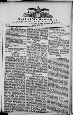 Berlinische Nachrichten von Staats- und gelehrten Sachen vom 13.05.1866