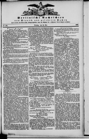 Berlinische Nachrichten von Staats- und gelehrten Sachen vom 15.05.1866