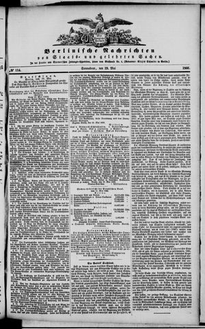 Berlinische Nachrichten von Staats- und gelehrten Sachen vom 19.05.1866